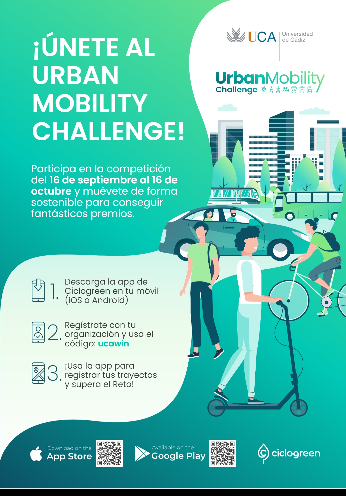 ¡Todavía puedes participar en el reto de movilidad compartido: Urban Mobility Challenge 2024!