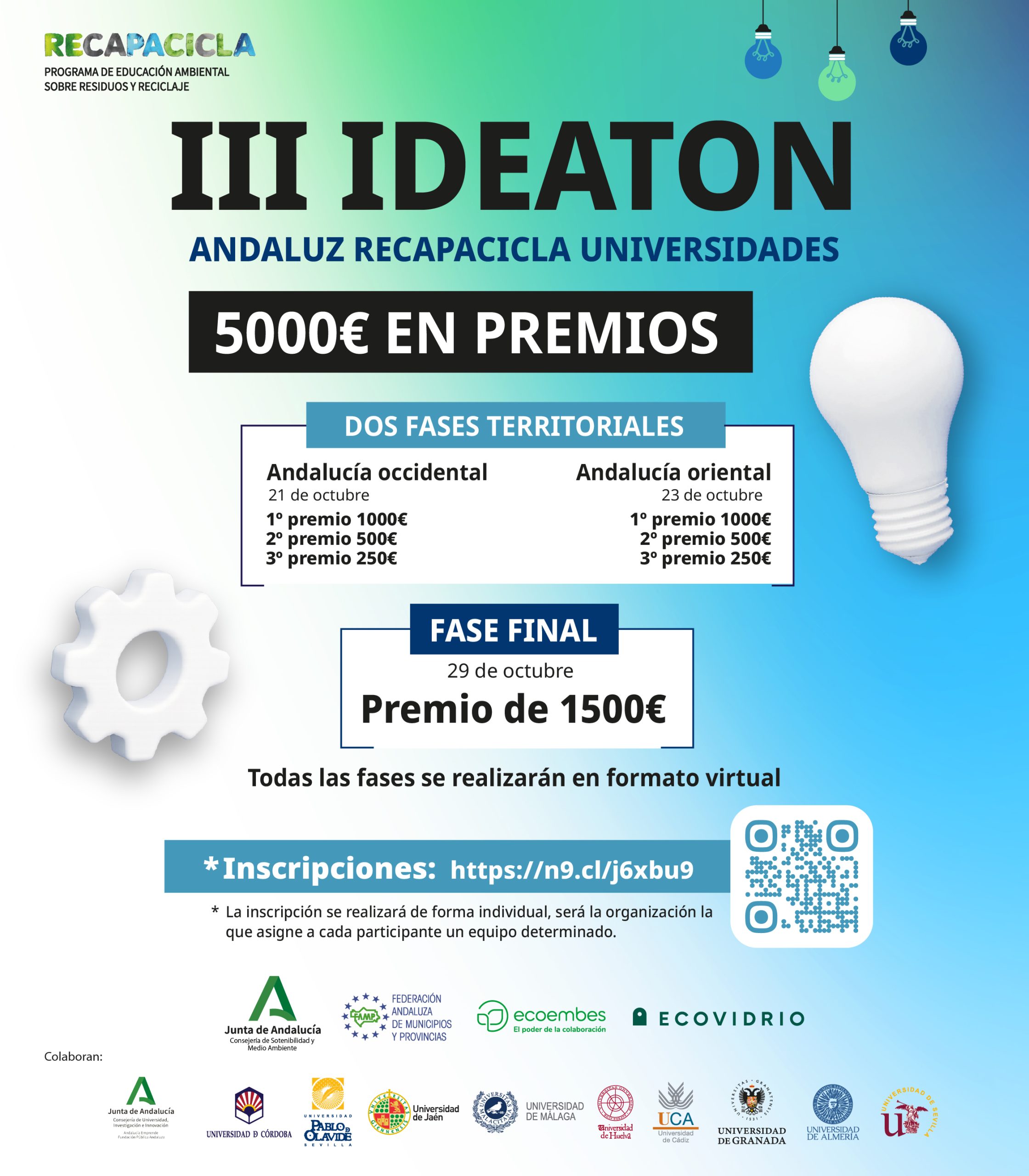 ¡Llega el III Ideatón Andaluz Recapacicla Universidades!