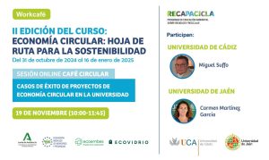 ¿Te apetece un WORKCAFÉ online sobre casos de éxito de proyectos de Economía Circular en las Univ...