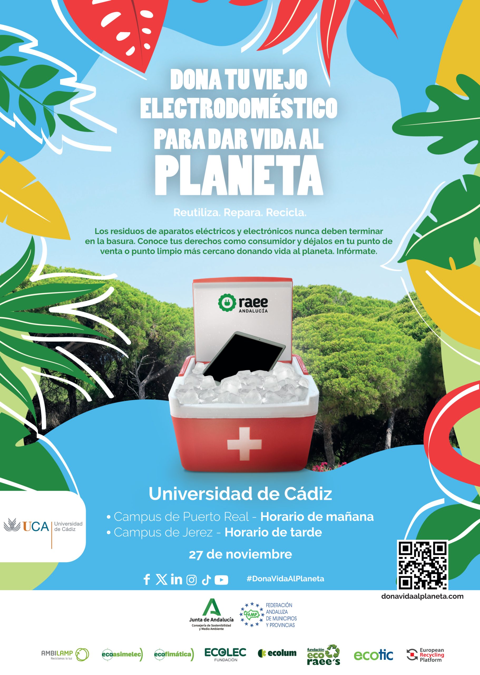 La campaña #DonaVidaAlPlaneta recorrerá el próximo 27 de noviembre los campus universitarios de Puerto Real y Jerez.