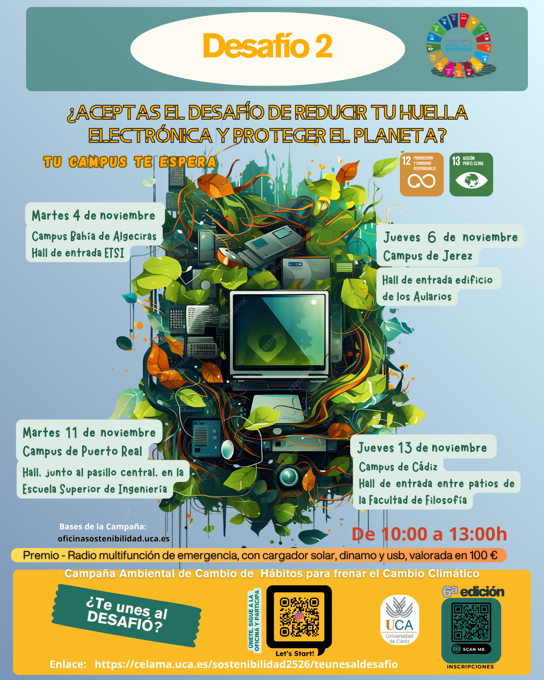 ¿Aceptas el Desafío de reducir tu huella electrónica y proteger el planeta?