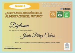 ¡¡Hoy D.M de la Educación Ambiental nombramos ganador del Desafío 3 a Jesús Pérez Cobos!!