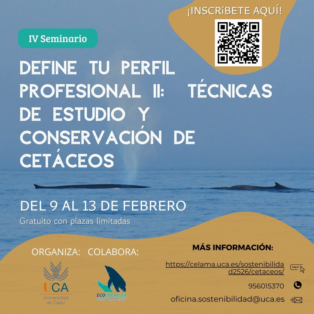 ¡Sumérgete en la IV Edición del Seminario de Cetáceos y conoce técnicas de estudio y conservación de cetáceos!