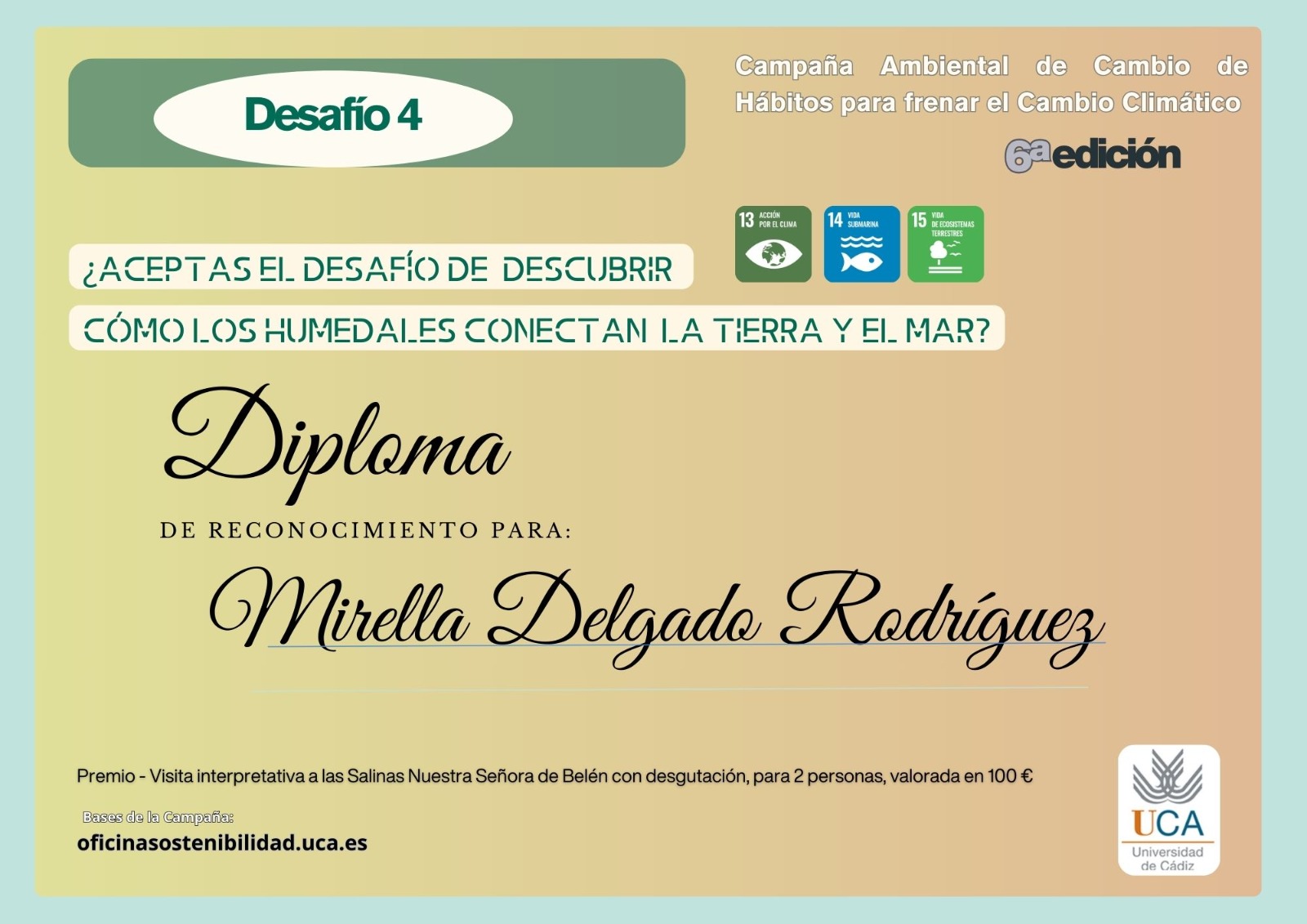 ¡Ya tenemos ganadora! Los humedales de la UCA tienen quien los defienda 🌿✨