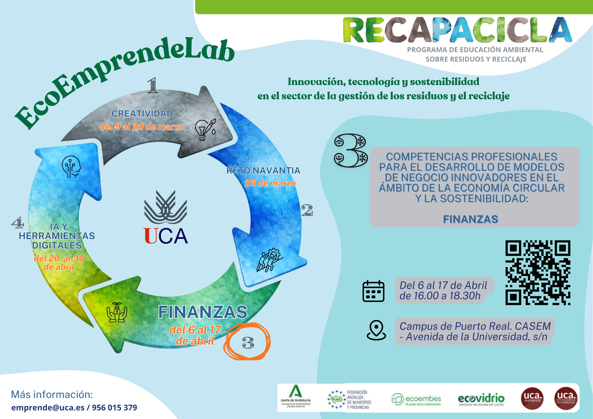 Lidera la Transición Verde con Ecoemprendelab: Abierta la Inscripción en el Seminario de Finanzas Sostenibles de la UCA