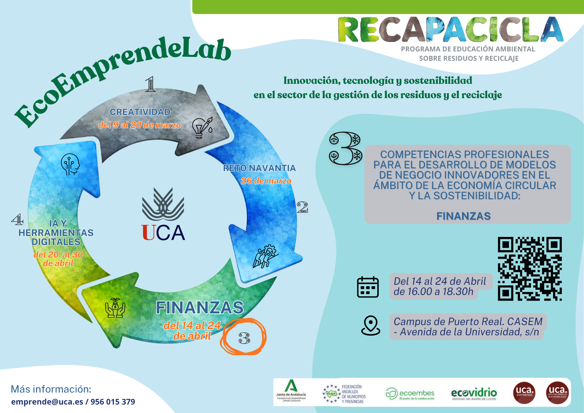 Lidera la Transición Verde con Ecoemprendelab… ¡Inscríbete en el Seminario de Finanzas Sostenibles de la UCA!