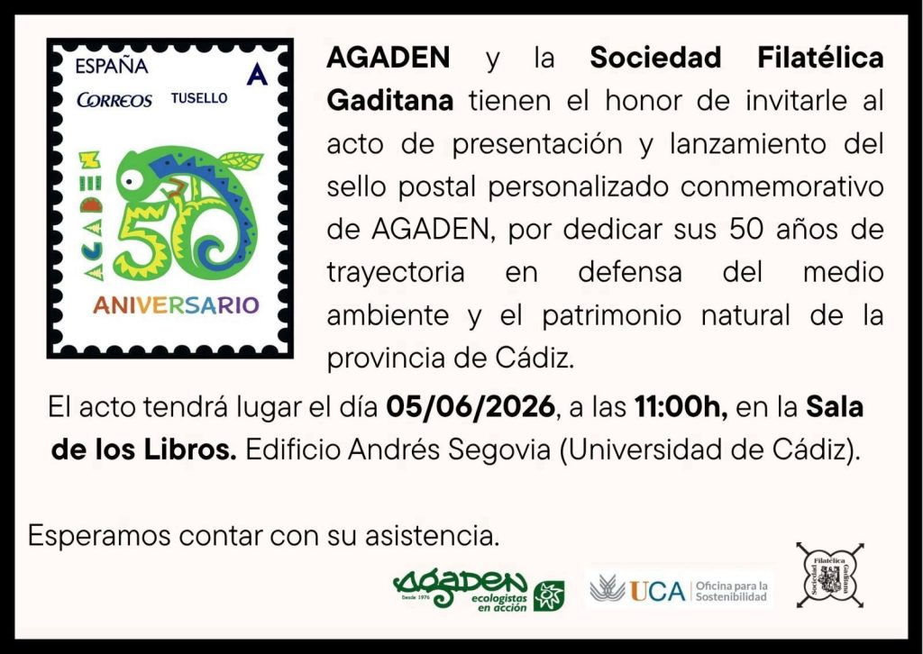 La Universidad de Cádiz celebra el Día Mundial del Medio Ambiente rindiendo homenaje al 50º aniversario de AGADEN-Ecologistas en Acción